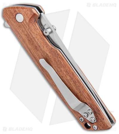Boker Magnum Straight Brother Liner Lock Knife Wood (3.5" Satin) 