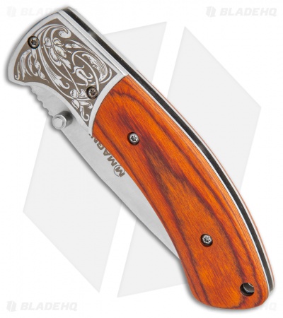 Boker Magnum Turul II Liner Lock Knife Pakka Wood (3.1" Satin)