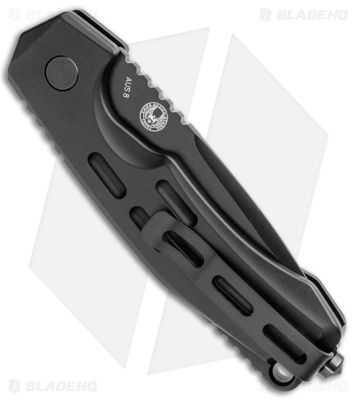 Boker Thunder Storm Automatic Knife Black Aluminum (2.875" Black AUS-8) 