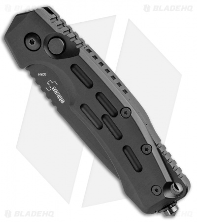 Boker Thunder Storm Automatic Knife Black Aluminum (2.875" Black AUS-8) 