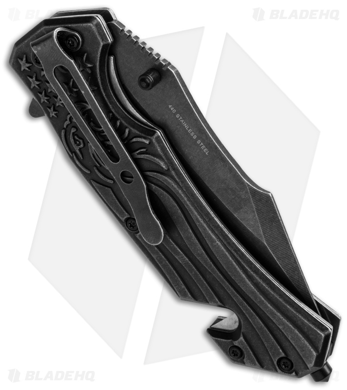 Boker Magnum Freedom Folder Liner Lock Knife (3.5" Black SW) 01RY188