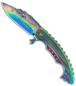 Boker Magnum Rainbow Mermaid Liner Lock Knife (3.75&quot; Spectrum) 01LG318 | 43249