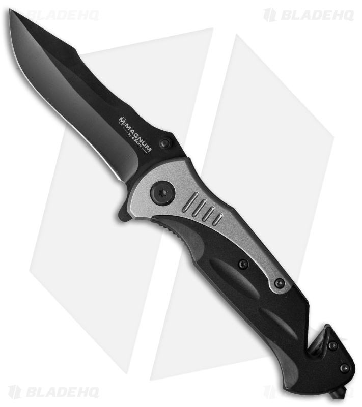 Boker Magnum Volunteer FD Liner Lock Knife (3.5" Black) 01LL489