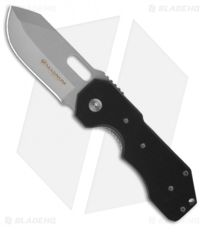 Boker Magnum Bulldog Liner Lock Knife Black G-10 (3.25" Bead Blast) 01YA073