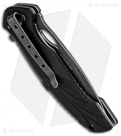 Boker Magnum Ellipse Liner Lock Knife (3.5" Black Serr) 01RY142