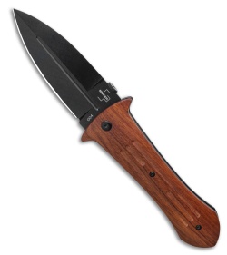 Boker Pocket Smatchet Dagger Folding Knife Rosewood (4" Black) Gedraitis 