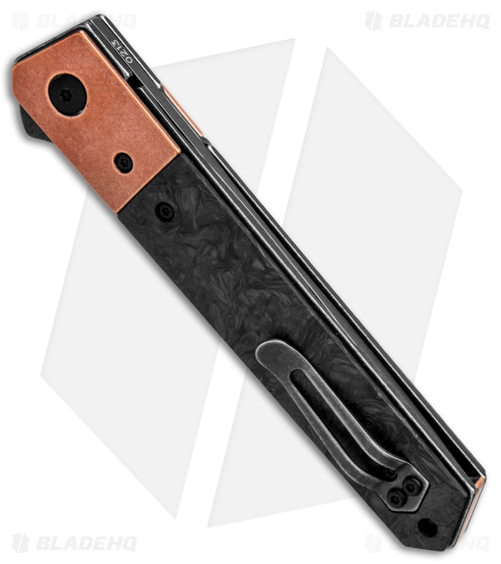 Boker Kwaiken Flipper Knife Marble Carbon Fiber/Copper (3.5" Smokewash)