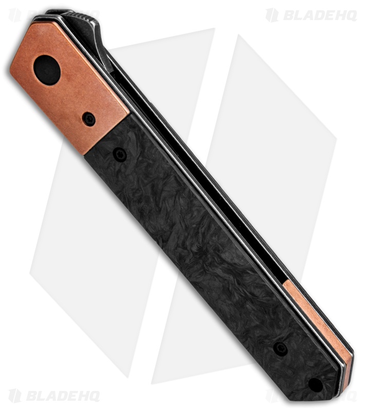 Boker Kwaiken Flipper Knife Marble Carbon Fiber/Copper (3.5" Smokewash)
