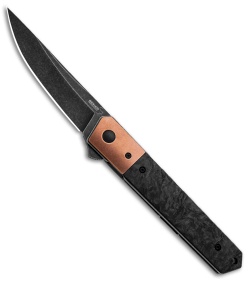 Boker Kwaiken Flipper Knife Marble Carbon Fiber/Copper (3.5" Smokewash)