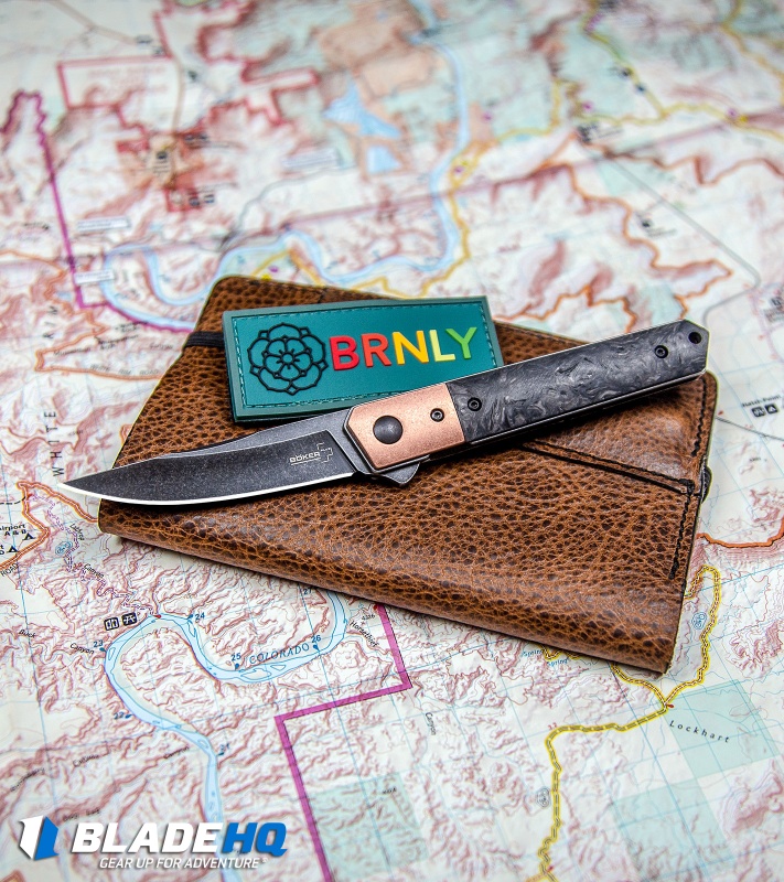 珍しい  Knife Flipper - Kwaiken Mini Boker | CF Marble + Copper メンテナンス