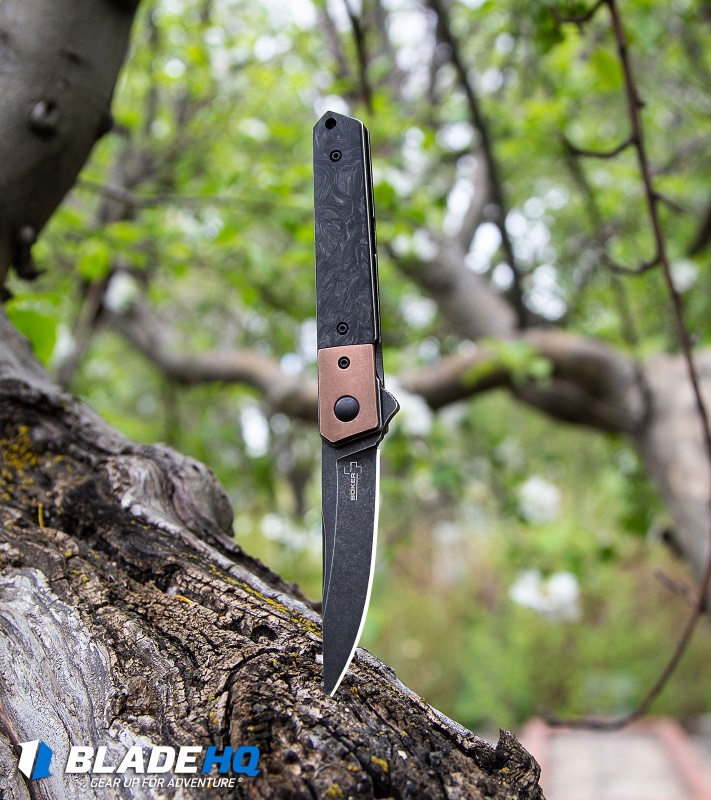 Boker Mini Kwaiken - Flipper Knife | Copper + Marble CF | Blade HQ