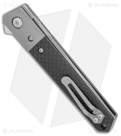 Boker Mini Kwaiken Exclusive Tuxedo Flipper Knife CF/Titanium (3" Satin VG-10)