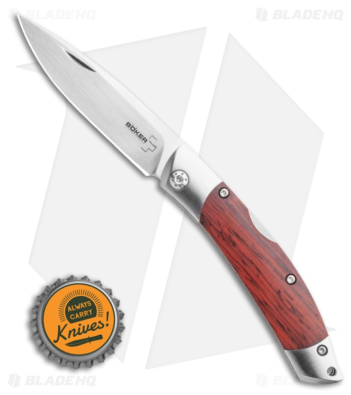 Boker Plus Caballero Lockback Pocket Knife Cocobolo (3" Satin) 01BO239