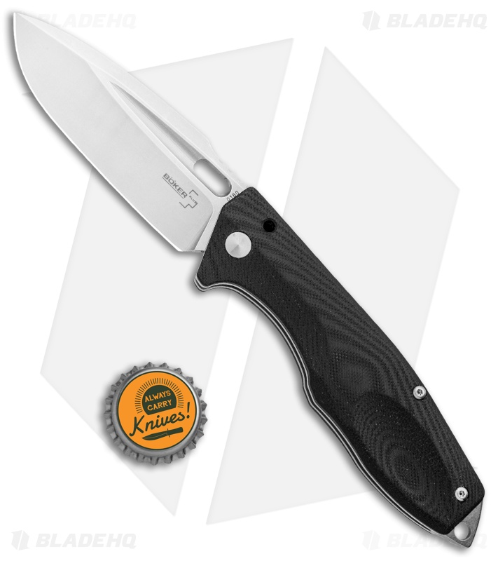 Boker Plus Caracal 42 Slip Joint Pin Lock Knife Black G10 (3.5" Stonewash)