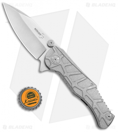 Boker Plus Dreed Frame Lock Knife Titanium (3.5" Stonewash)  01BO616