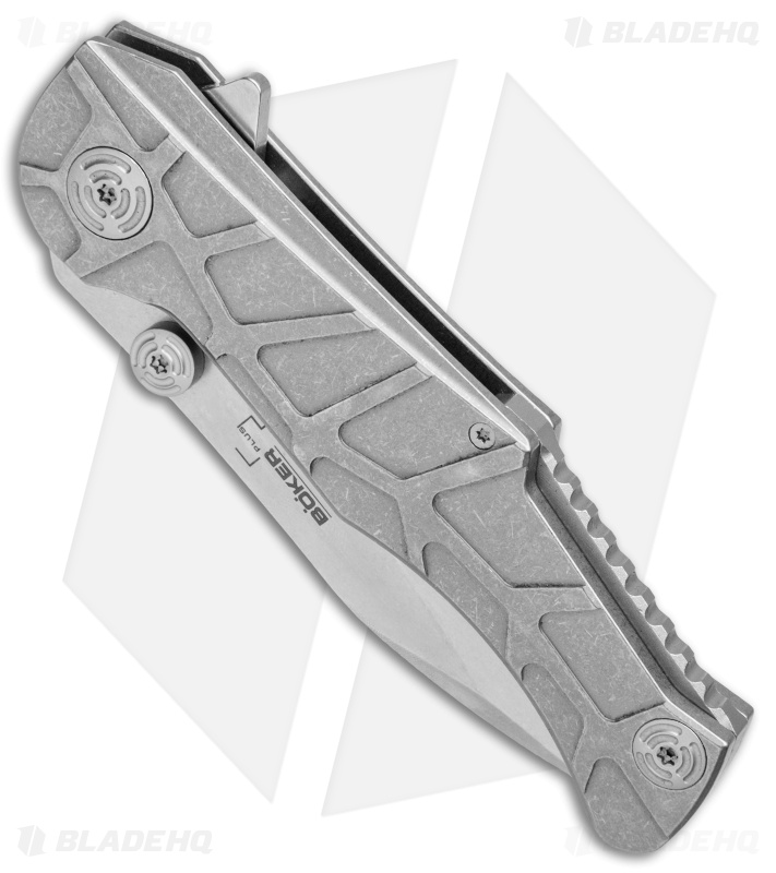 Boker Plus Dreed Frame Lock Knife Titanium (3.5" Stonewash)  01BO616
