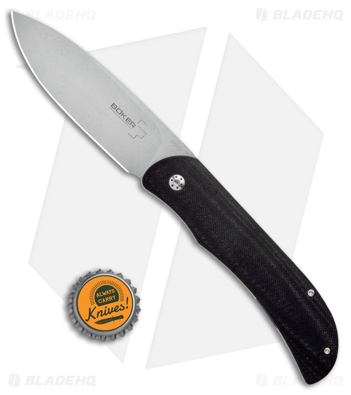 Boker Plus Exskelibur I Frame Lock Knife Black G-10 (3.5" Stonewash) 01BO137