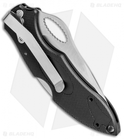 Boker Plus Action R Lockback Knife Black G-10 (3" Satin Serr) 01BO094