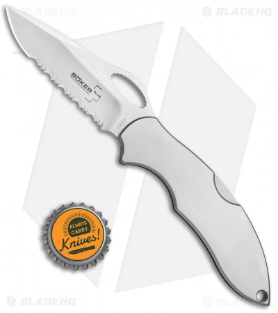 Boker Plus Fastback Lockback Folding Knife Stainless Steel (3" Satin) 01BO093