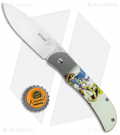 Boker Plus Frazetta "Ghoul Queen"  Exskelibur I Frame Lock Knife (3.5" Satin) 