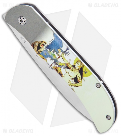 Boker Plus Frazetta "Ghoul Queen"  Exskelibur I Frame Lock Knife (3.5" Satin) 