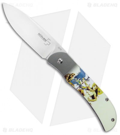Boker Plus Frazetta "Ghoul Queen"  Exskelibur I Frame Lock Knife (3.5" Satin) 