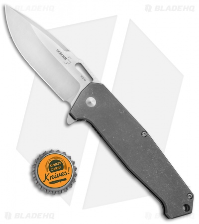 Boker Plus Burke Hitman Frame Lock Knife Titanium (3.625" Satin) 01BO775