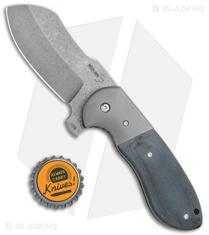 Boker Plus Impetus Flipper Knife (3.25" Stonewash) Burchtree Bladeworks 01BO720