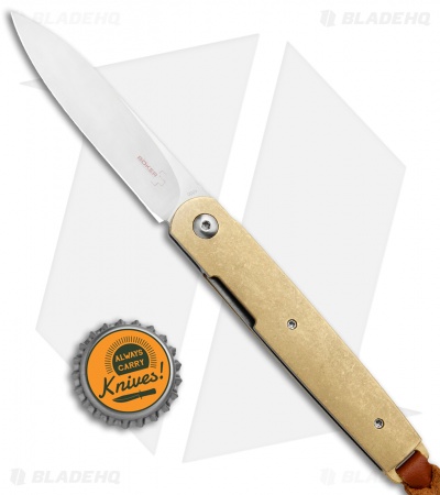 Boker Plus Kansei  Matsuno LRF Liner Lock Knife Brass (3" Satin) 