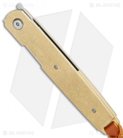 Boker Plus Kansei  Matsuno LRF Liner Lock Knife Brass (3" Satin) 