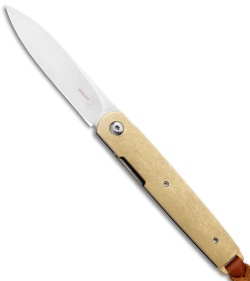 Boker Plus Kansei  Matsuno LRF Liner Lock Knife Brass (3" Satin) 