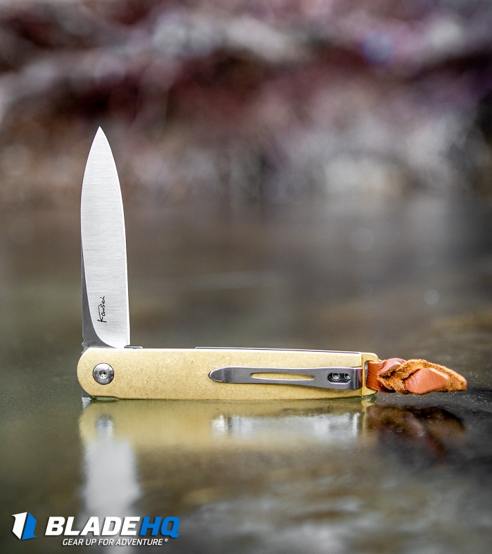 Boker Plus Kansei  Matsuno LRF Liner Lock Knife Brass (3" Satin) 