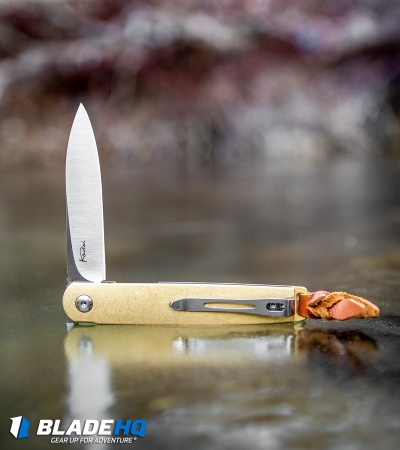 Boker Plus Kansei  Matsuno LRF Liner Lock Knife Brass (3" Satin) 