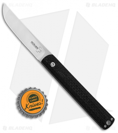 Boker Plus Kansei Wasabi Slip Joint Knife Carbon Fiber (2.875" Satin) 01BO632