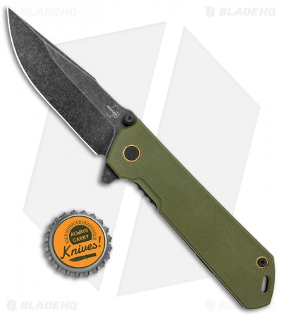 Boker Plus Kihon Spring Assisted Knife Green G-10 (3.5" Black SW ) 01BO164