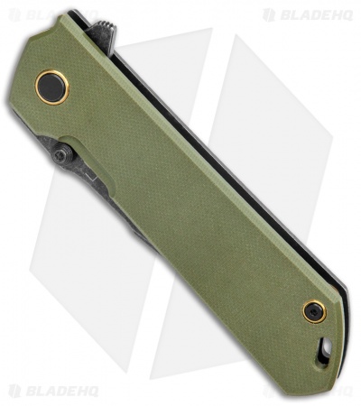 Boker Plus Kihon Spring Assisted Knife Green G-10 (3.5" Black SW ) 01BO164