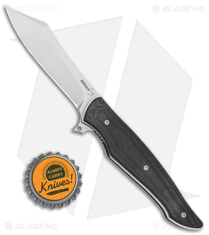 Boker Plus Obscura Liner Lock Flipper Knife Black G-10 (3" Satin) 01BO243