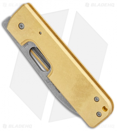 Boker Plus Panchenko Brass Lancer Liner Lock Knife (3" BB/SW)