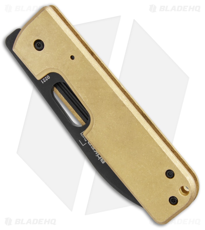 Boker Plus Panchenko Brass Lancer Liner Lock Knife (3