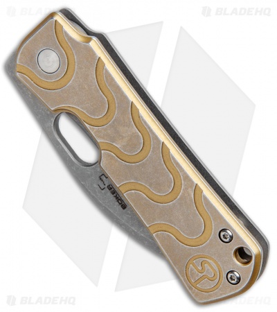 Boker Plus Panchenko Gust Frame Lock Knife Bronze SS (2.75" Stonewash) 01BO082