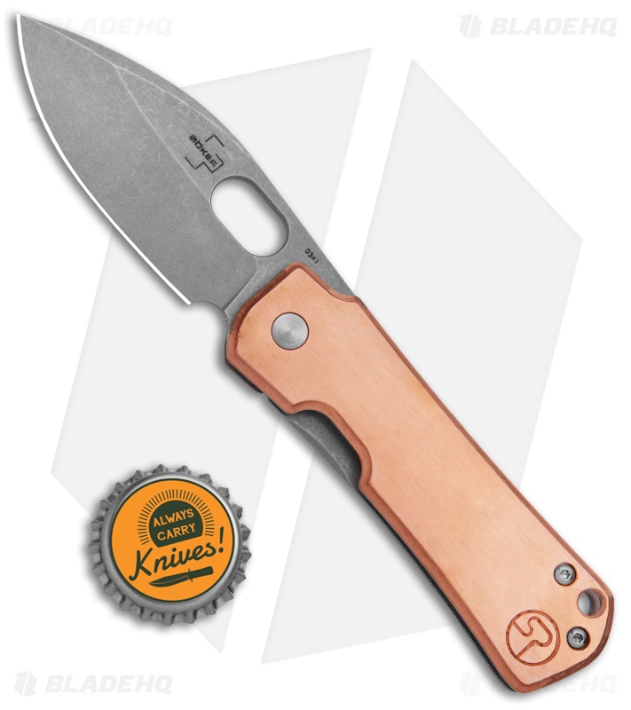 Boker Plus Panchenko Gust Frame Lock Knife Copper (2.9" Stonewash) 01BO146