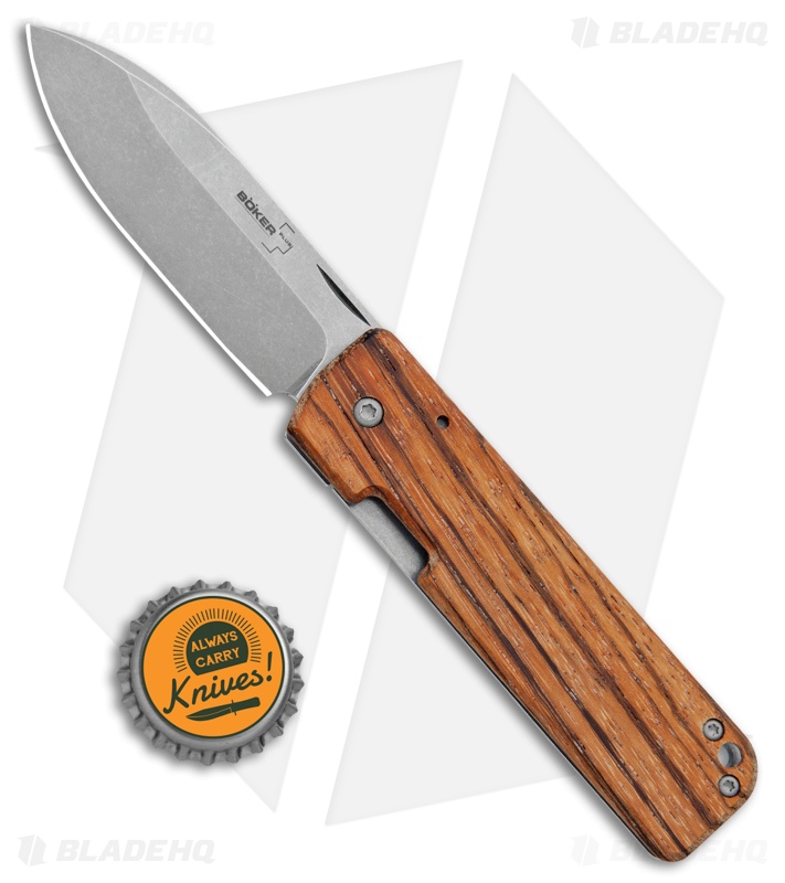 Boker Plus Panchenko Lancer 42 Frame Lock Knife Zebrawood (2.75