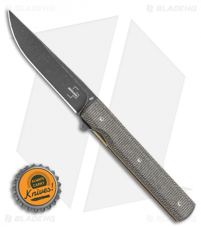 Boker Plus Urban Trapper Knife Liner Lock Green Micarta (3.3" Black) 