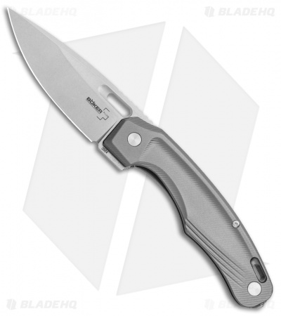 Boker Plus Warbird Liner Lock Knife Aluminum (3.6" Stonewash) 01BO749