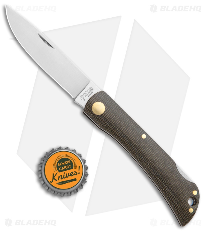 Boker Rangebuster Lockback Knife Green Linen Micarta (3" Satin) 111914