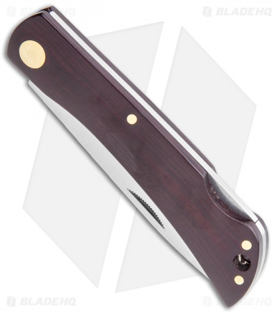 Boker Rangebuster Lockback Knife Maroon Linen Micarta (3" Satin) 110914