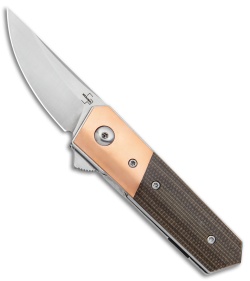 Boker Stubby Kwaiken ExclusFlipper Knife Cu/Grn Mic (2" Satin)*DISC*