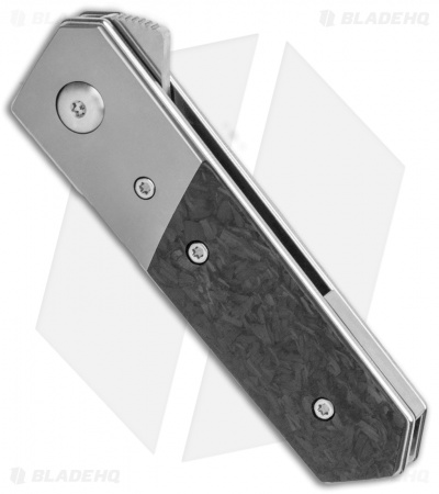Boker Stubby Kwaiken Exclusive Flipper Knife Marble CF/Ti (2" Satin)