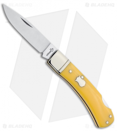 Boker Plus Lockback Knife Yellow Synthetic (3" Satin) 01BO250Y