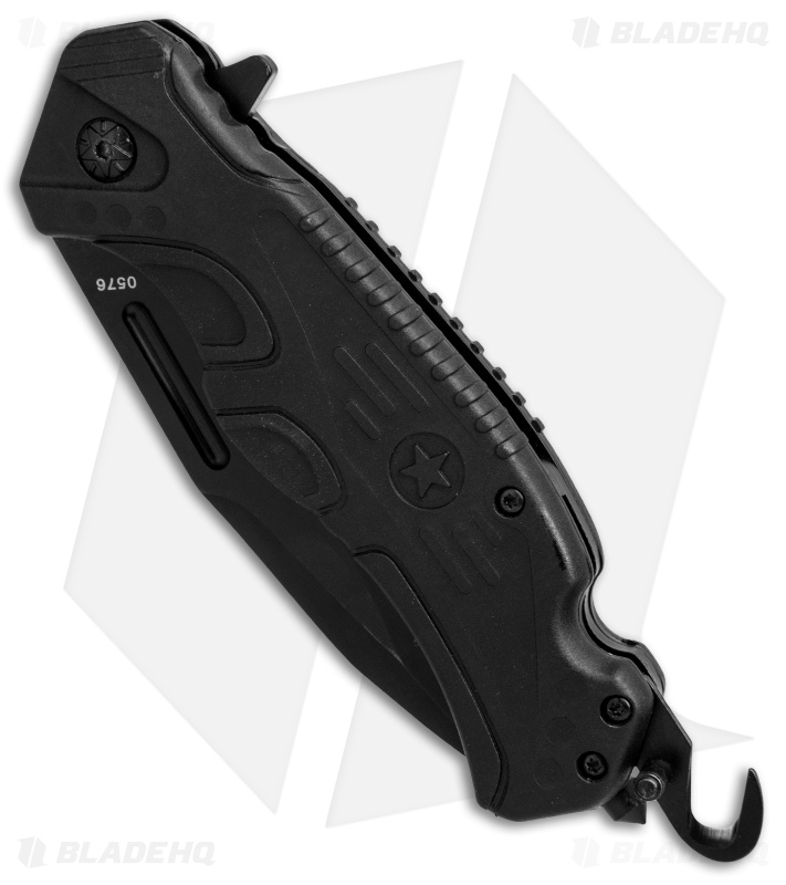 Boker Plus Savior 2 Liner Lock Knife Black (3.3" Black Serr) 01BO321